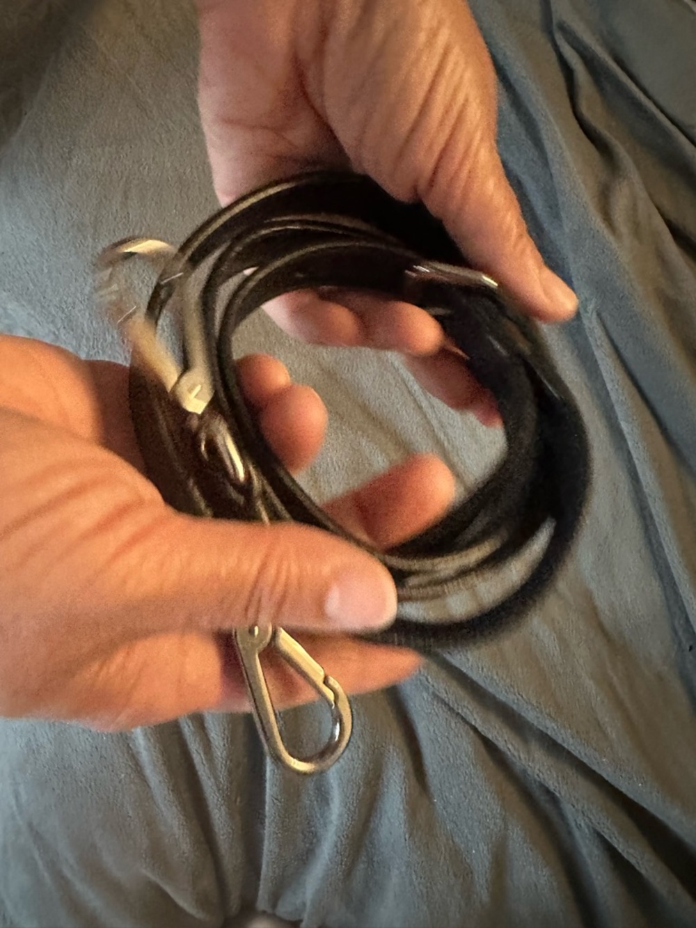 Prada Black Leather Detachable Strap with Silver Hardware - Picture 3 of 4